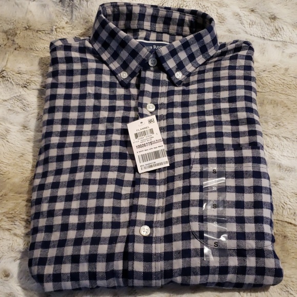 Club Room Other - NWT - Navy & Gray Checked Flannel Shirt